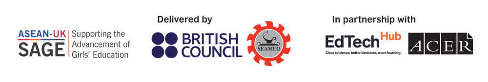 ASEAN-UK SAGE, British Council, SEAMEO, EdTech Hub, ACER